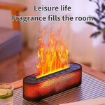 Aroma Diffuser - Manufacturer Rainbow Fire Flame USB Humidifier Remote Essential Oil
