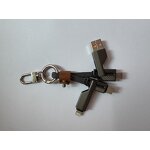 Charging Cable - Manufacturer 3-in-1 3A Fast PVC Jacket Key Chain Mobile Power