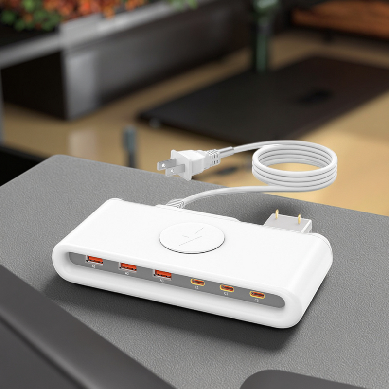 Charging Station - Manufacturer 6-Port USB PD Wireless UK AU Phones Laptops Cameras