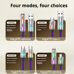 USB Cable - Manufacturer 240W Zinc Alloy 4-in-1 Rotating Elbow USB Type-C