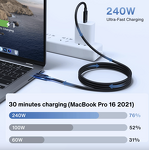 USB Cable - Manufacturer Thunderbolt 4 4.9FT 40Gbps 240W 8K iPhone 16/15 Metal