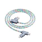 USB Cable - Manufacturer 4-in-1 Color Light Zinc Alloy Two-to-Two Consumer Electronics