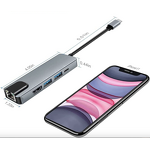USB C Hub - Manufacturer 5-in-1 SD/TF 4K Ethernet USB3.0 PD MacBook iPad