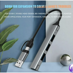 USB C Hub - Manufacturer 4-in-2 Aluminum USB3.0/2.0 Charging MacBook ChromeBook