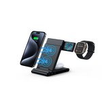 Wireless Charger - Manufacturer 3-in-1 Foldable 15W QC2.0 Type-C Phone Watch Earphone