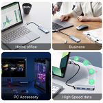 USB Hub - Manufacturer USB3.0 4-Port Type-C Splitter MacBook PS4/5 Surface