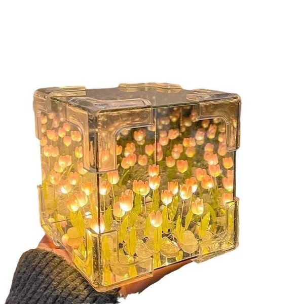 Night Light - Manufacturer DIY Tulip Mirror ABS Handmade Garden Ornament Bedroom