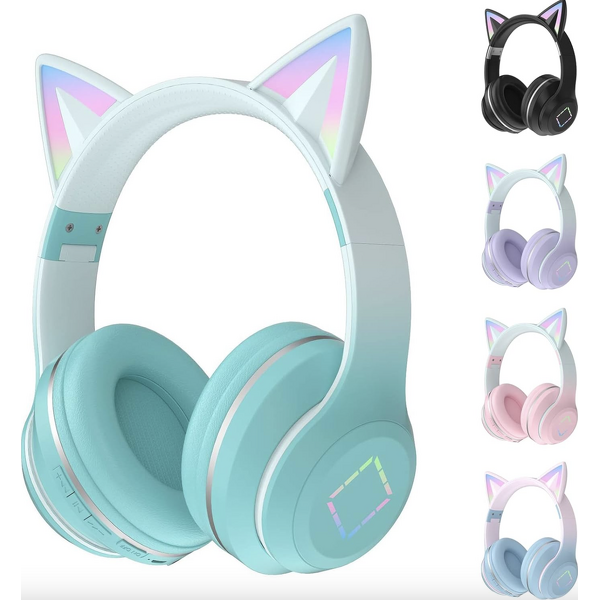 Wireless Headphones - Manufacturer Cute Cat LED Light Stereo Sports Gaming Girl