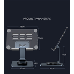 Tablet Stand - Manufacturer All-Metal 360° Multi-Angle Acrylic Base Desktop Floor