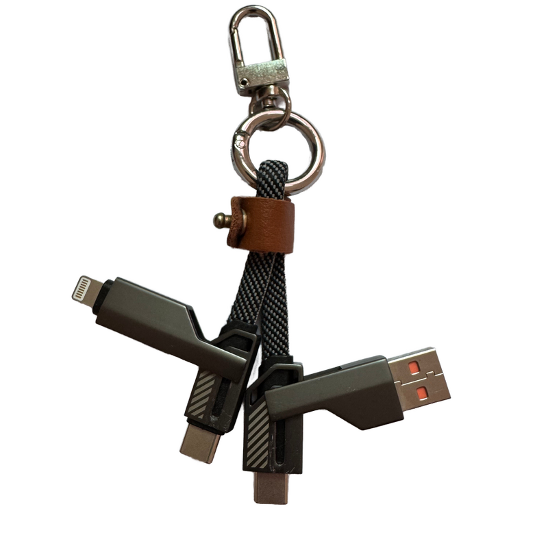 Charging Cable - Manufacturer 3-in-1 3A Fast PVC Jacket Key Chain Mobile Power