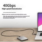 USB Cable - Manufacturer Thunderbolt 4 0.3-1M 240W 40Gbps 8K GPU SSD Metal