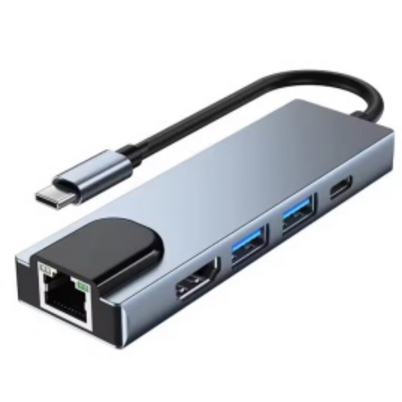 USB C Hub - Manufacturer 5-in-1 SD/TF 4K Ethernet USB3.0 PD MacBook iPad