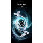 USB Cable - Manufacturer 4-in-1 Color Light Zinc Alloy Two-to-Two Consumer Electronics