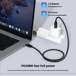 USB Cable - Manufacturer USB4 Thunderbolt 5 240W 120Gbps 16K60Hz EGPU Metal
