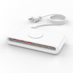 Charging Station - Manufacturer 6-Port USB PD Wireless Desktop Power Hub Phone Laptop