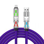 USB Cable - Manufacturer 240W Zinc Alloy 4-in-1 Rotating Elbow USB Type-C