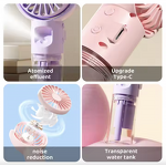 Misting Fan - Manufacturer Mini USB 4 Speed Water Mist Spray Handheld Home Outdoor