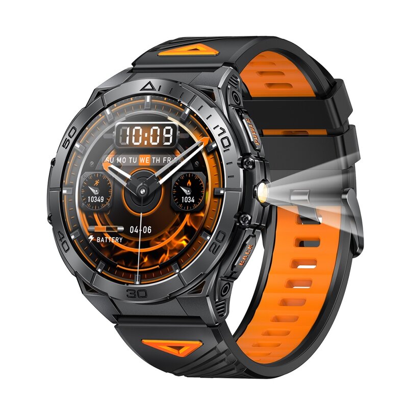 Outdoor Smart Watch Manufacturer - K71 1.6" AMOLED BT Call LED Flashlight