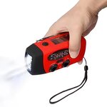 Solar Radio - Manufacturer Multifunctional Emergency Flashlight Hand Crank AM FM SOS