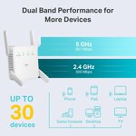 WiFi Extender - Manufacturer 1200Mbps 300Mbps 2.4G Long Range Signal Booster