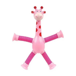 Sensory Toy - Manufacturer Telescopic Suction Cup Giraffe Stretchy Pops Tubes Kids