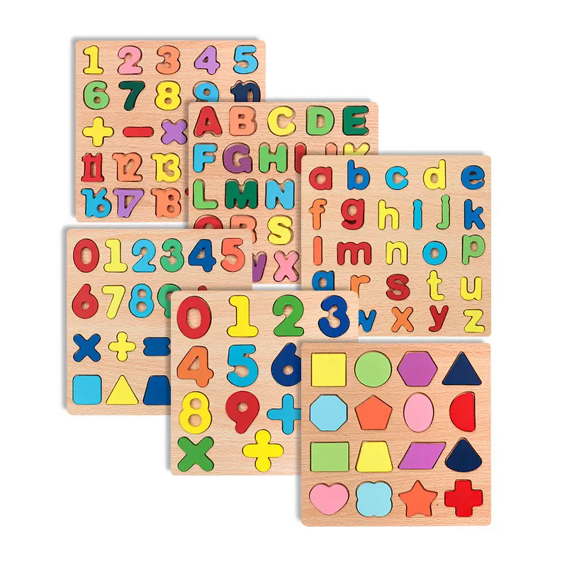 3D Puzzle - Manufacturer Wooden Alphabet Early Education DIY Toy for Kids Boys Girls