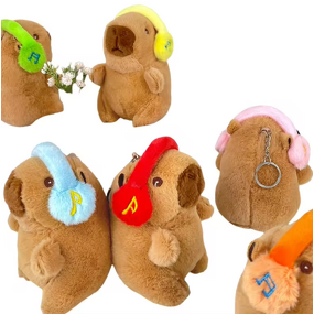 Plush Keychain - Manufacturer Capybara Blowing Bubbles Soft Anime Bag Pendant Wholesale