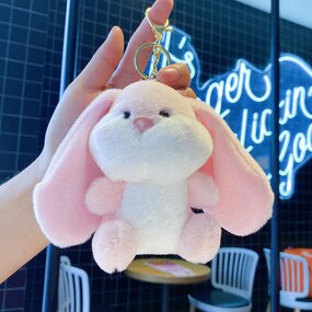 Plush Keychain - Manufacturer Pink Rabbit Bunny Soft Doll Stuffed Animal Bag Pendant