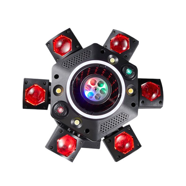 Stage Light - Manufacturer 120W Six-Arm LED Zoom DMX RGBWA IP33 Chrome DJ Disco