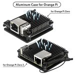Aluminum Case - Manufacturer Pi Zero/2W Black Passive Cooling Protective Radiator Shell