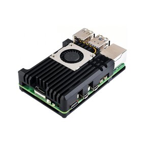 Aluminum Case - Manufacturer Raspberry Pi 5 Metal Shell Heatsink Temperature Controlled Fan