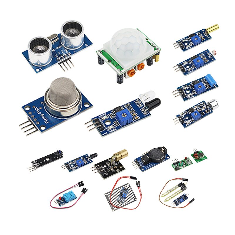 Sensor Kit - Manufacturer 16 in 1 Starter Kit DIY Electronic Component Arduino Pi 3B+/4