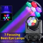 Moving Head Light - Manufacturer Mini Eye 7x40w RGBW 4in1 DMX Zoom LED Wash Party Club