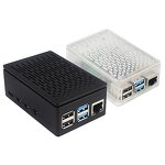 ABS Case - Manufacturer Raspberry Pi 4B Black Plastic 3.5" Screen LCD Fan Support