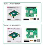 AI HAT+ - Manufacturer Official Raspberry Pi 5 Hailo8 13TOPS/26TOPS PCIe M.2 Board