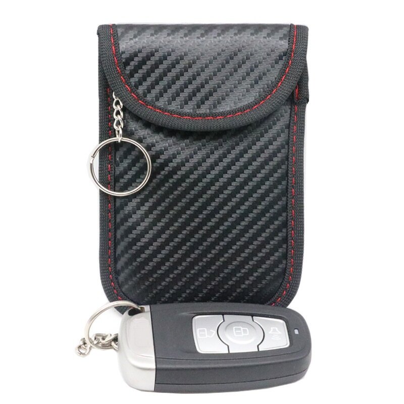 Faraday Bag - Manufacturer Compact Carbon Fiber PU Signal Blocking Car Key Wallet Pouch