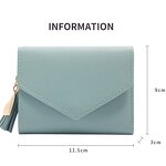 Women's Wallet - Manufacturer Slim PU Leather Tassel Multiple Card Slots Mini Korean