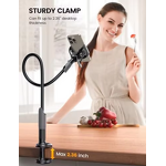 Gooseneck Holder - Manufacturer Flexible Long Arm Overhead Desk/Bedhead iPhone16 Pro Max
