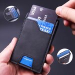 Men's Wallet - Manufacturer Custom Short PU Leather Zipper RFID Metal Money Clip