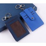 Card Holder - Manufacturer Foldable PU Leather Zipper Coin Purse Key Ring Neck Strap