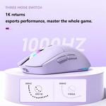 Gaming Mouse - Manufacturer Rechargeable 6400DPI RGB Three-Mode Macro Left-handed