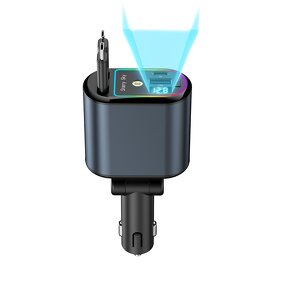 PD Cable - Manufacturer C9 Retractable Type C 2A Starry Sky Ambient Light Car Charger