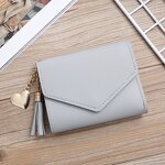 Women's Wallet - Manufacturer Slim PU Leather Tassel Multiple Card Slots Mini Korean