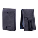Card Wallet - Manufacturer PU Leather RFID Minimalist Money Clip Metal Clip Men Women