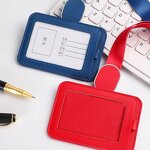 ID Badge Holder - Manufacturer Minimalist PU Leather Retractable Neck Strap Office Worker