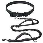 Dog Leash - Manufacturer Dual Handle Nylon Stormproof Elastic Pet Running Outdoor Waist Belt