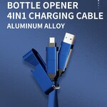 Cable - Manufacturer Aluminium 4 in 1 USB Type-C Bottle Opener Corkscrew Samsung iPhone