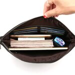 Men's Handbag - Manufacturer PU Leather Anti-Theft Envelope Zipper Business Casual Travel