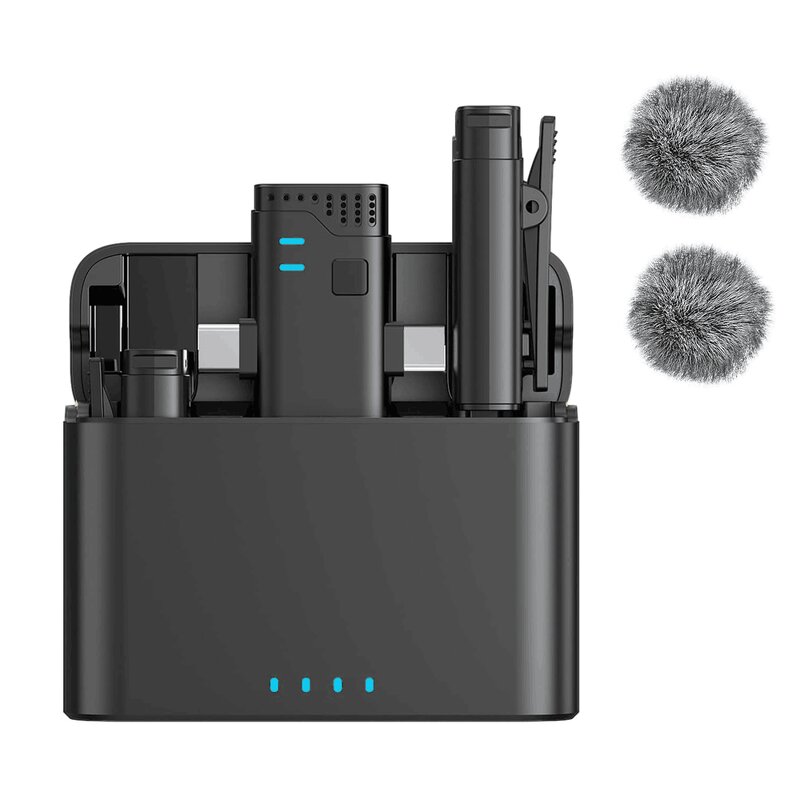 Lavalier Mic - Manufacturer 2 in 1 Professional iPhone iPad Android Charging Case Noise Cancellation