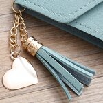 Wallet - Manufacturer Tri-fold PU Leather Tassel Card Holder Money Clip Credit Card Cash